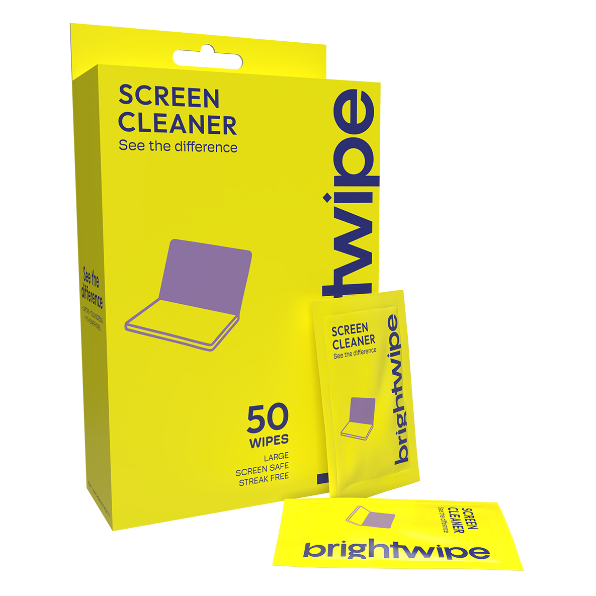Brightwipe Screen Cleaner Wipes 50 Pack