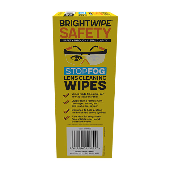 Safety Anti-Fog Lens Cleaning Wipes