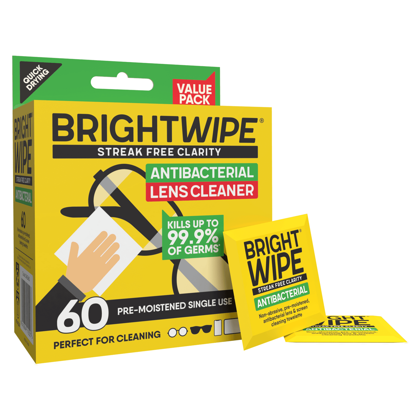 Glasses Wipes 60 Pack