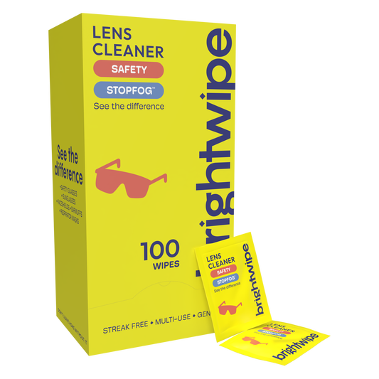 Brightwipe Safety Anti-Fog Lens Cleaning Wipes 100 pack