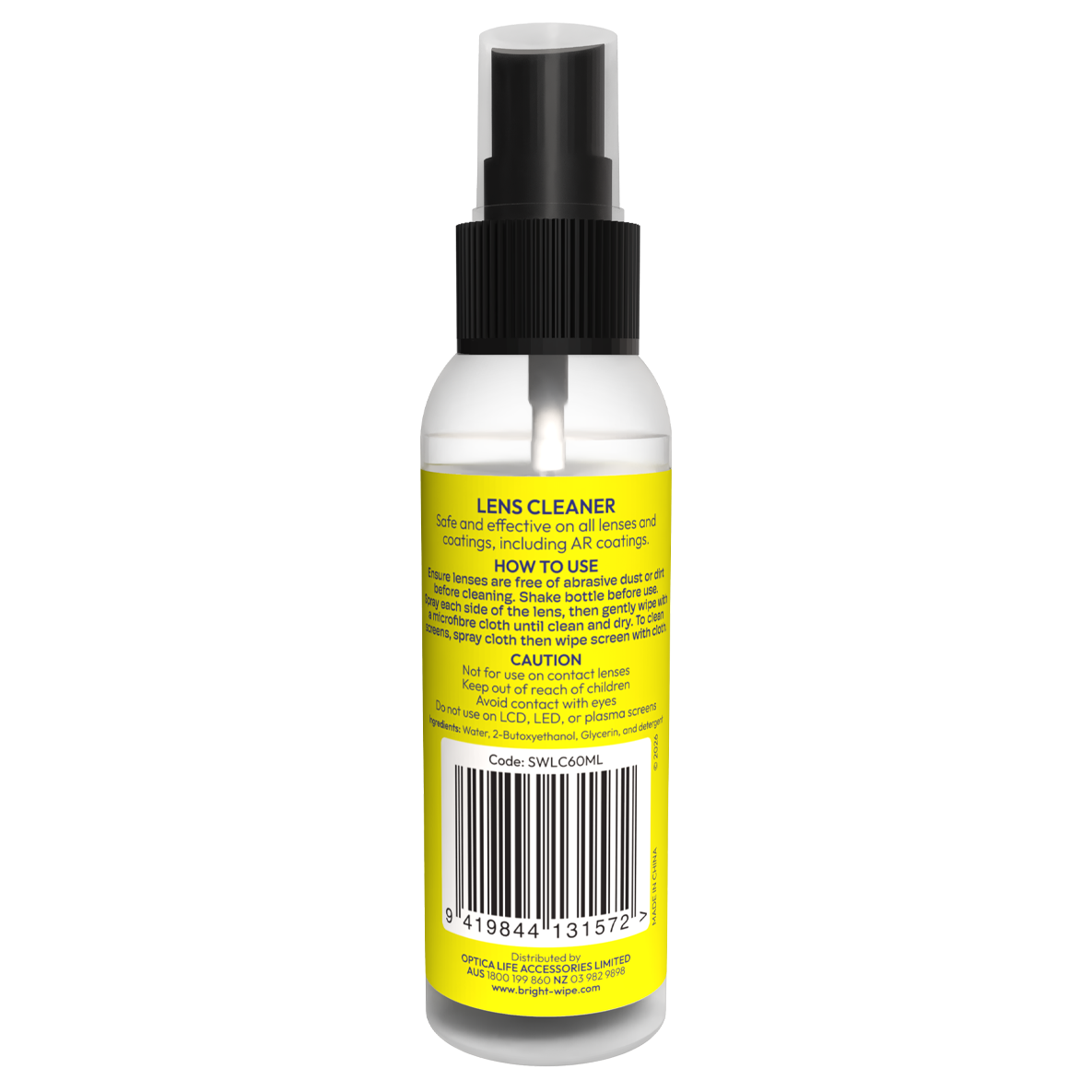 Brightwipe Lens Cleaner Spray 60ml